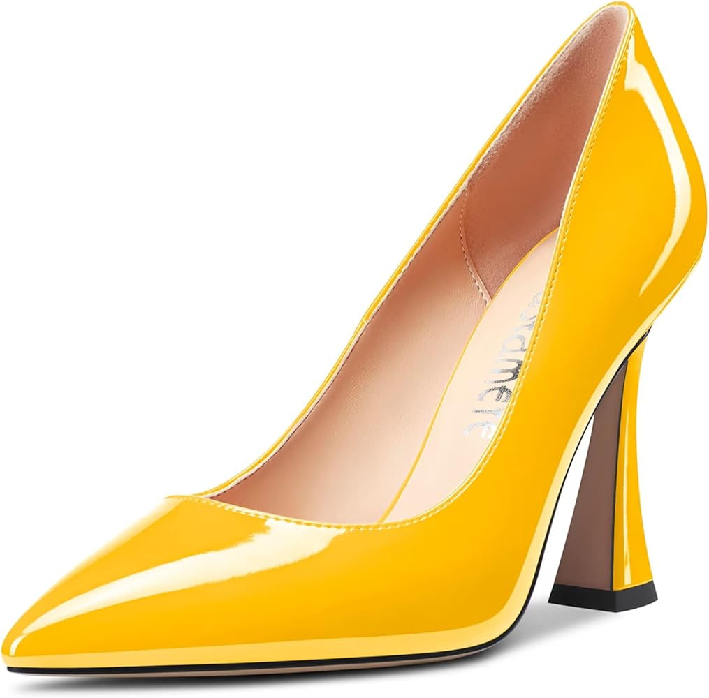 Castamere Women Stiletto High Heel Pointed Toe Slip-on Pumps Sexy Dress Classic 3.9 Inches Heels | Amazon (US)