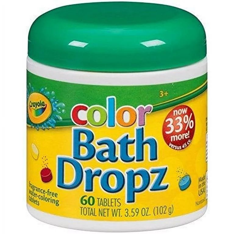 Crayola Bath Dropz 3.59 oz 60 Tablets | Walmart (US)