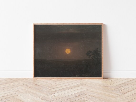 Read the full title
    Moonlit Night - Instant Digital Download Vintage Oil Painting Art Landsca... | Etsy (US)