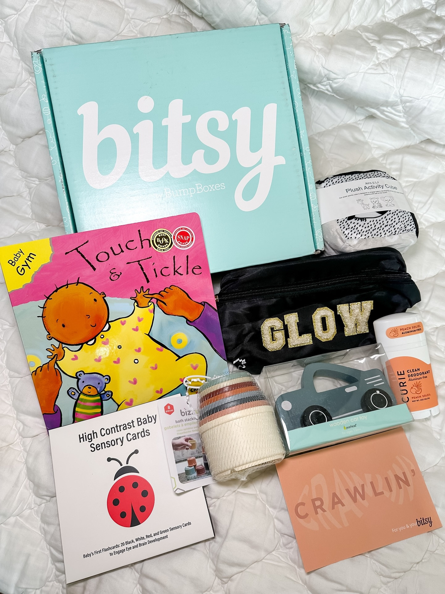 our @bitsyboxes for August was 😍 CRAWLING items! They offer monthly treasures curated for life after baby arrives. From pacifiers and toys to adorable baby must-haves, it’s like unwrapping joy every month for both mama and baby! 👏🏻🩷

#BitsyBox #MomLife #PregnancyJourney #NewMomEssentials #subscriptionbox #mamamusthaves @bumpboxes