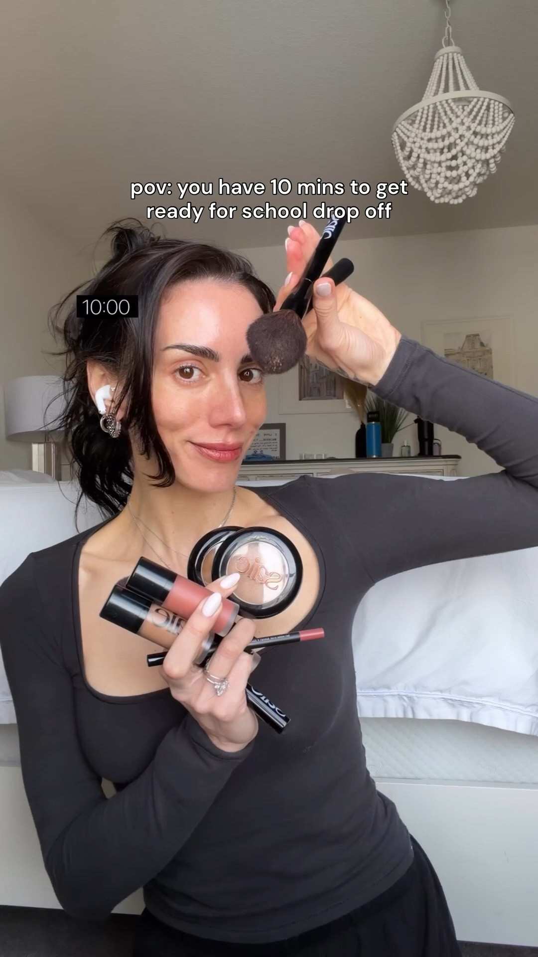 a (almost) full face of Saie 🫶🏼 Saie Slip Tint moisturizer shade 3
Saie Dew Bronze shade Salt
Saie Dew Blush shade Cutie
Saie Slip Tint Concealer shade 6
Saie Powder Bronzer shade Amalfi
Saie City Set setting spray
Saie Mascara 101 in black 
Saie Lip Gloss Shade Bubble 

Makeup Forever eyeliner (used as lip liner too) shade Limitless Brown  

#LTKmorningroutine #LTKBeauty #LTKmomlife