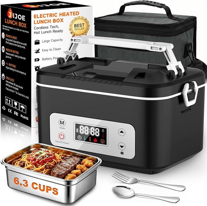 Cordless Electric Lunch Box, 25000mAh Heated Lunch Box | Amazon (US)
