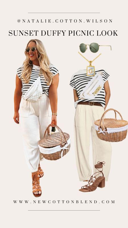 Amazon set in M
Amazon sunnies, necklace, picnic basket, similar sandals linked

SHEIN belt bag, sunglasses chain

Tanning water linked. Affordable fuscia lip linked 

#LTKfindsunder50 #LTKmidsize #LTKtravel