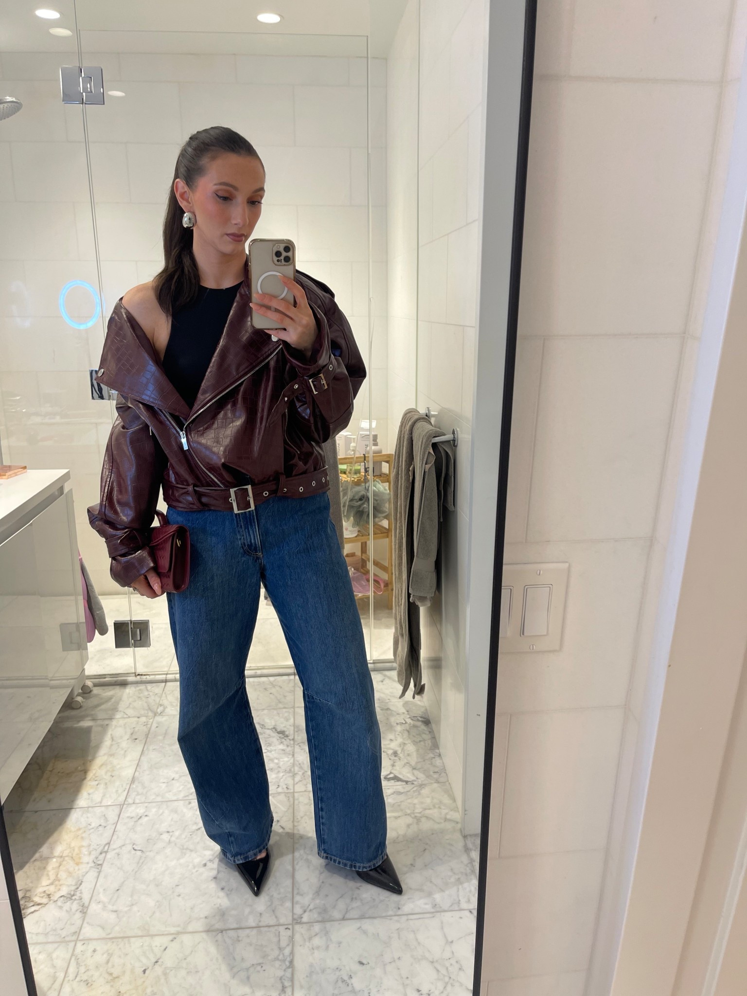 Night out burgundy jacket 

#LTKFindsUnder50 #LTKStyleTip #LTKFindsUnder100