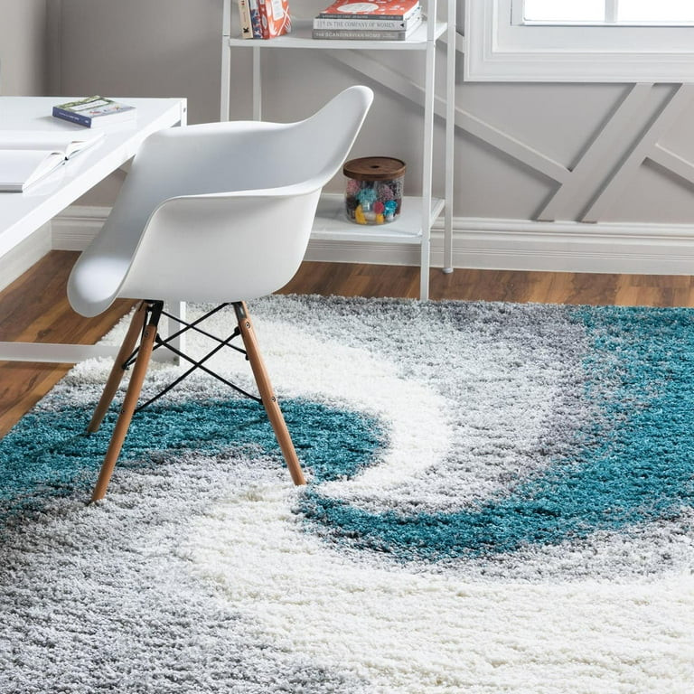 Rugs.Com Soft Touch Shag Collection Area Rug ‚Äì 8' x 10' Turquoise Shag Rug Perfect For Livi... | Walmart (US)