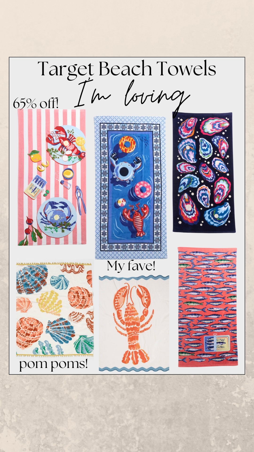 The cutest beach towels for summer from Target! Some are 65% off!!! 🌊

#LTKSummerEdit
