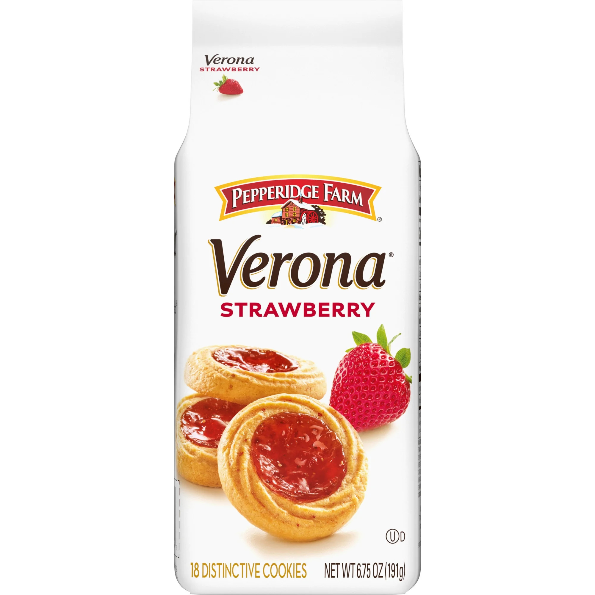 Pepperidge Farm Verona Strawberry Thumbprint Cookies, 6.75 oz Bag (18 Cookies) | Walmart (US)