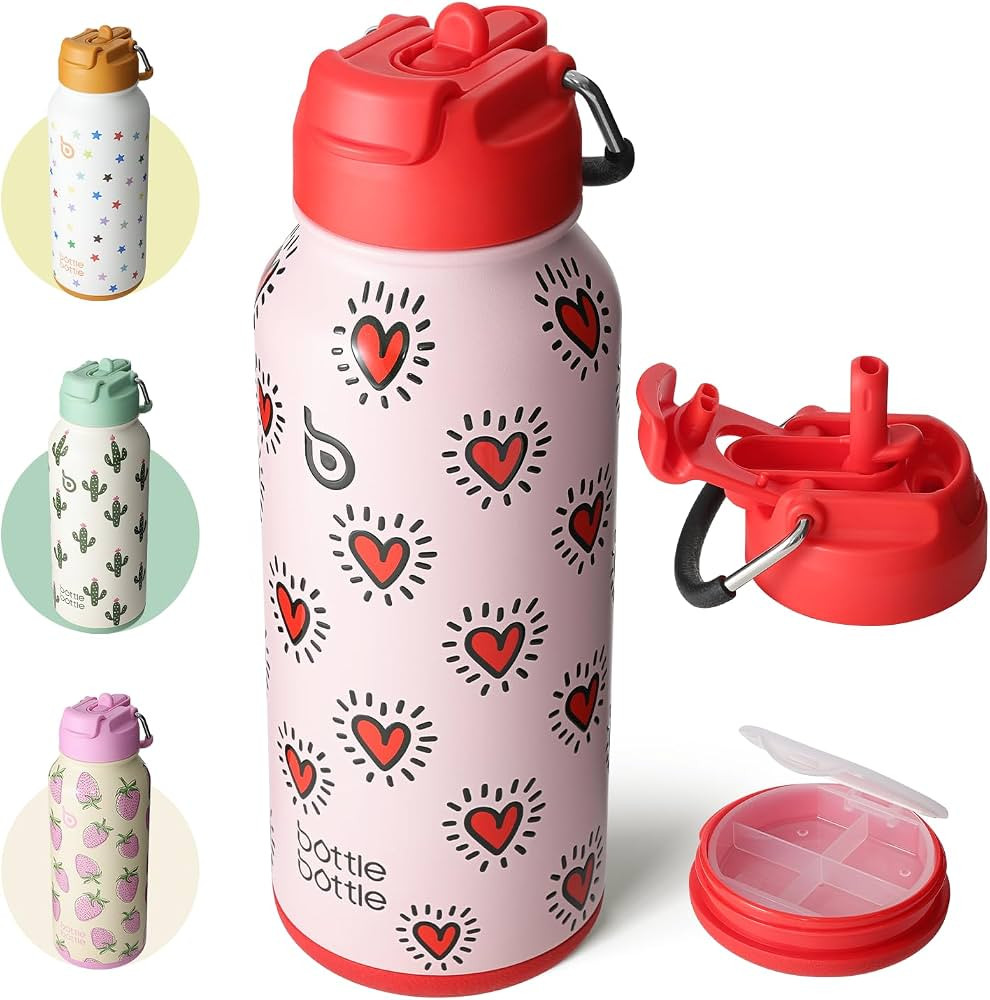 BOTTLE BOTTLE 32oz Insulated Water Bottle Stainless Steel Sport Water Bottle with Straw Dual-use ... | Amazon (US)