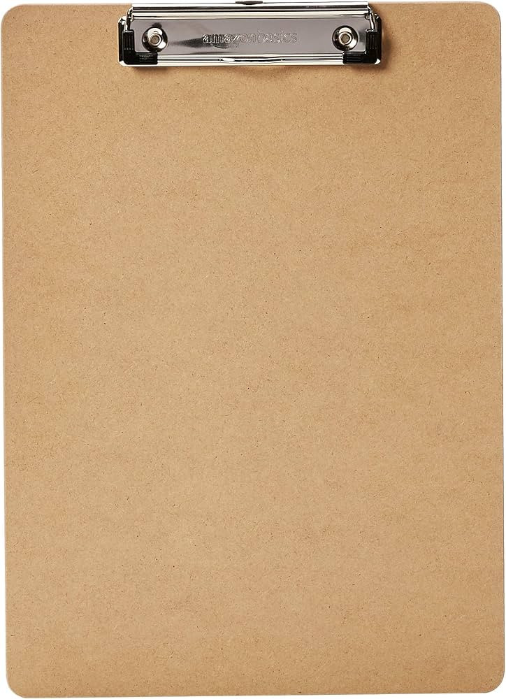 Amazon Basics Hardboard Office Clipboard, 6-Pack, Brown | Amazon (US)