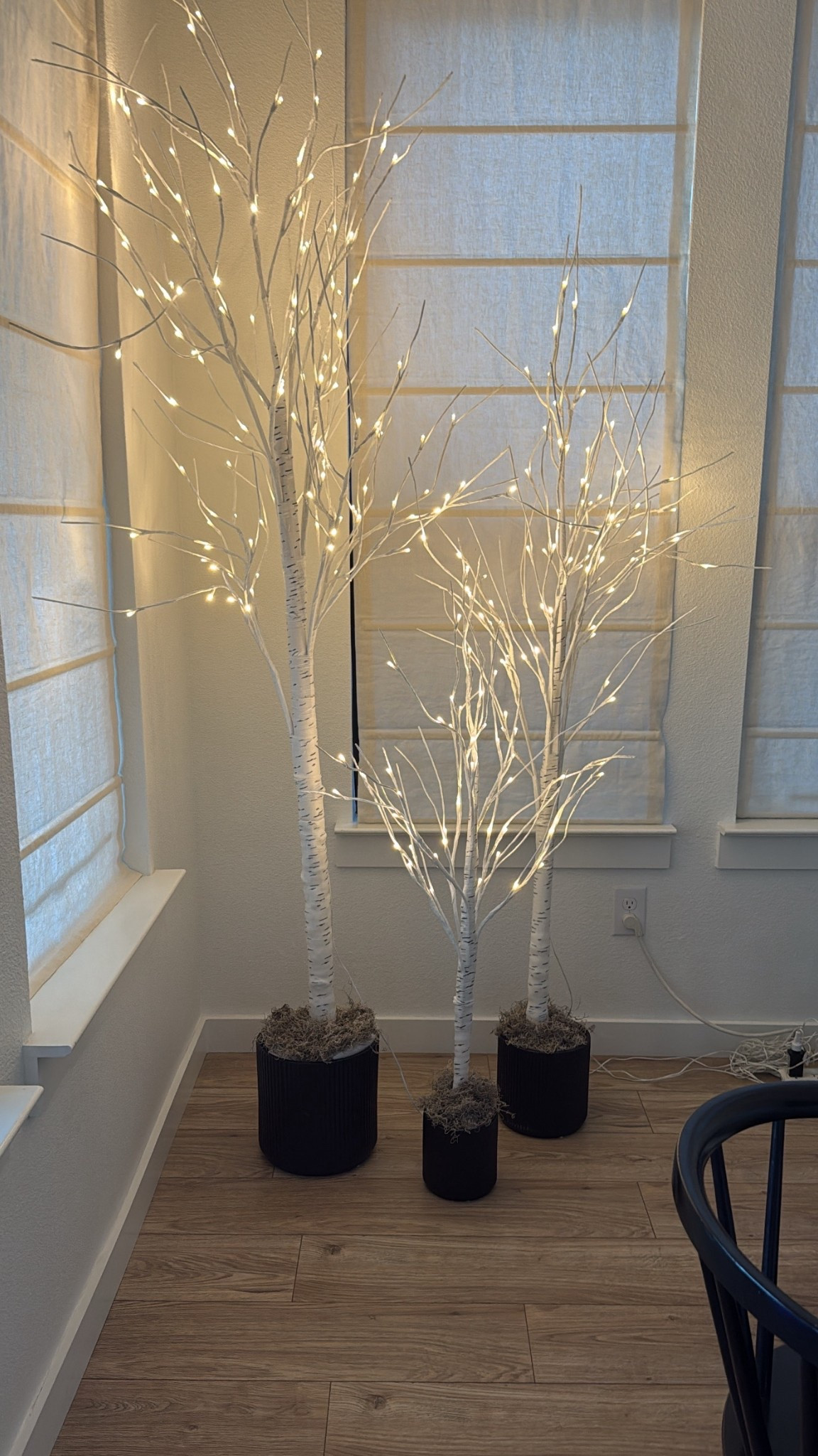Twinkle trees and pots all amazon! I did unscrew the trees from the base so they fit in these pots and supported with styrofoam 

#LTKSeasonal #LTKHoliday #LTKHome