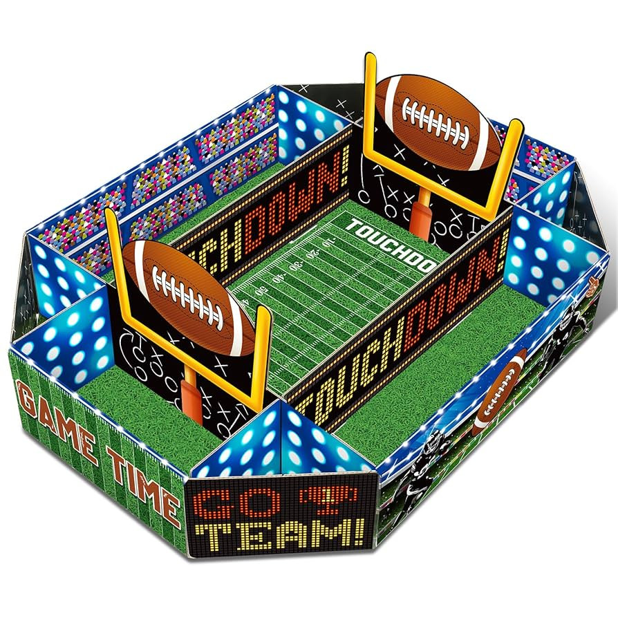 1 Pcs Football Food Serving Tray Football Party Supplies Kits Large Sport Snack Plates Complete T... | Amazon (US)