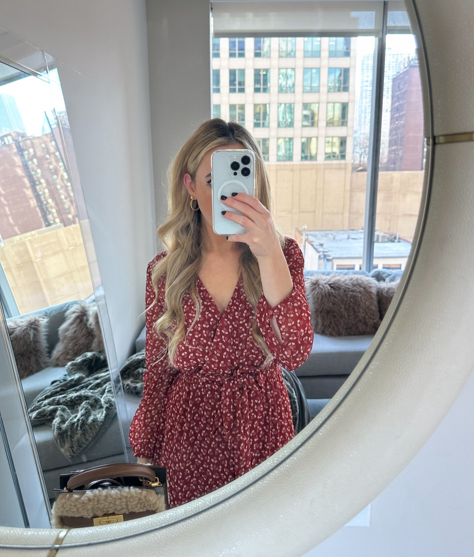 wrap dress, office outfit dress, midi floral dress, work wrap dress, gold hoop earrings #LTKworkwear #LTKparties

#LTKWorkwear #LTKSeasonal #LTKTravel