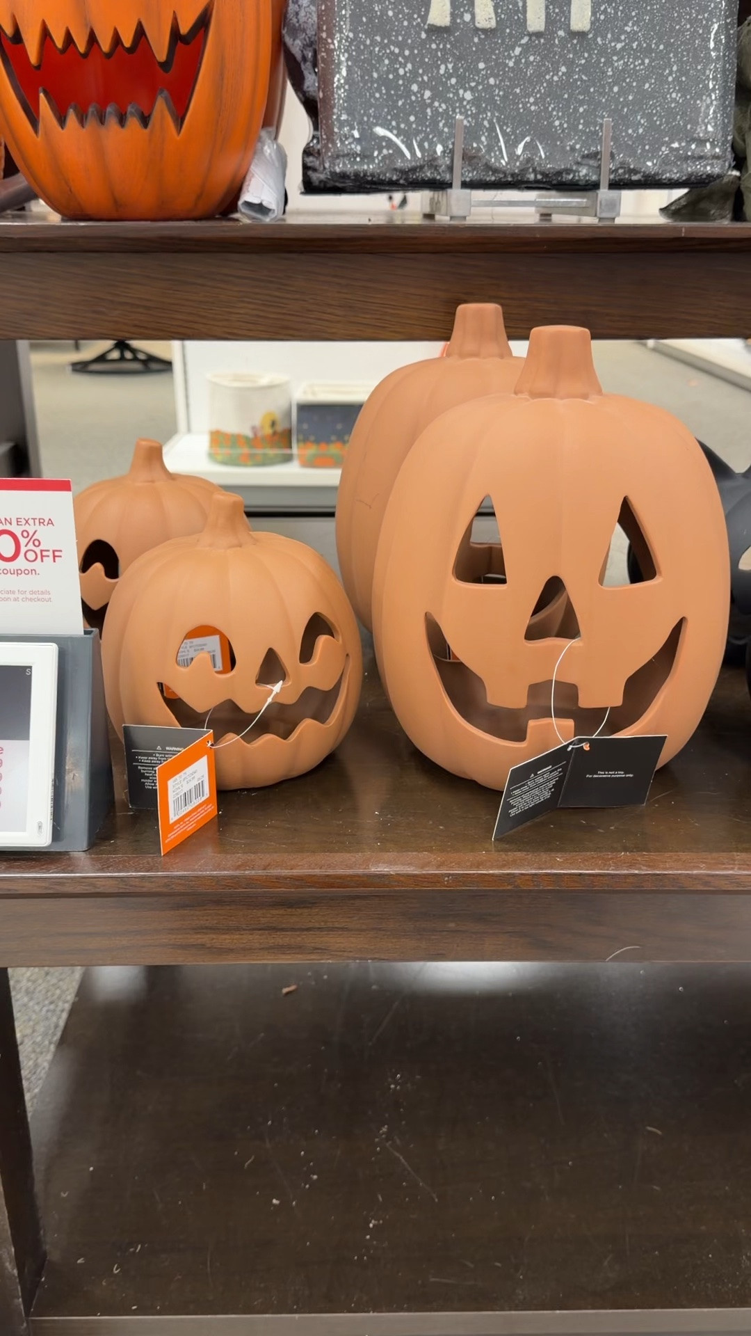 Terracotta jackolanterns! These look great in real life, and priced ok if you can get them on sale with a coupon. Order online for free store pickup to avoid the shipping disaster I experienced — mine arrived shattered! #kohls @kohls #halloween

#LTKHome