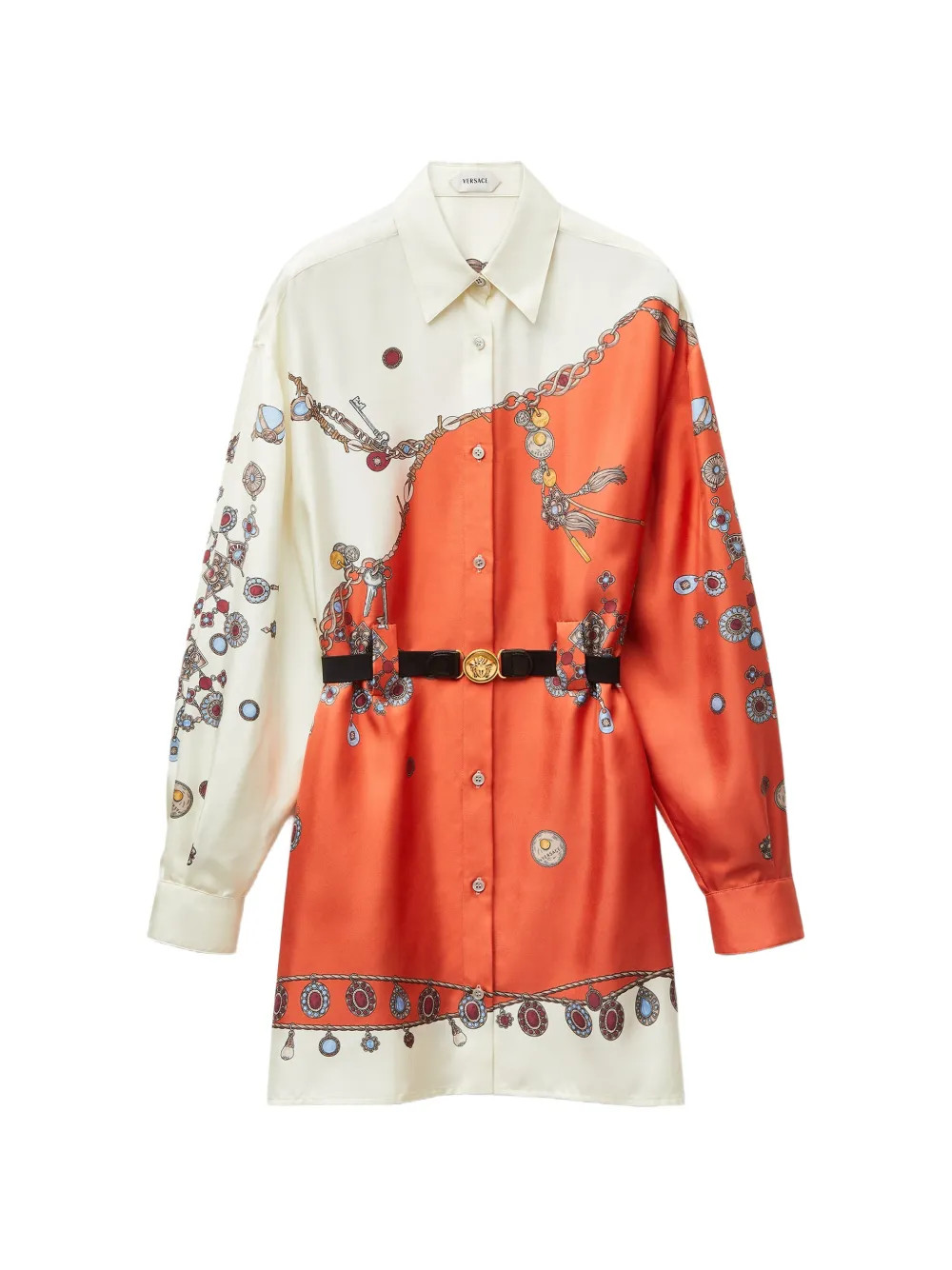 printed silk twill mini dress | Farfetch Global
