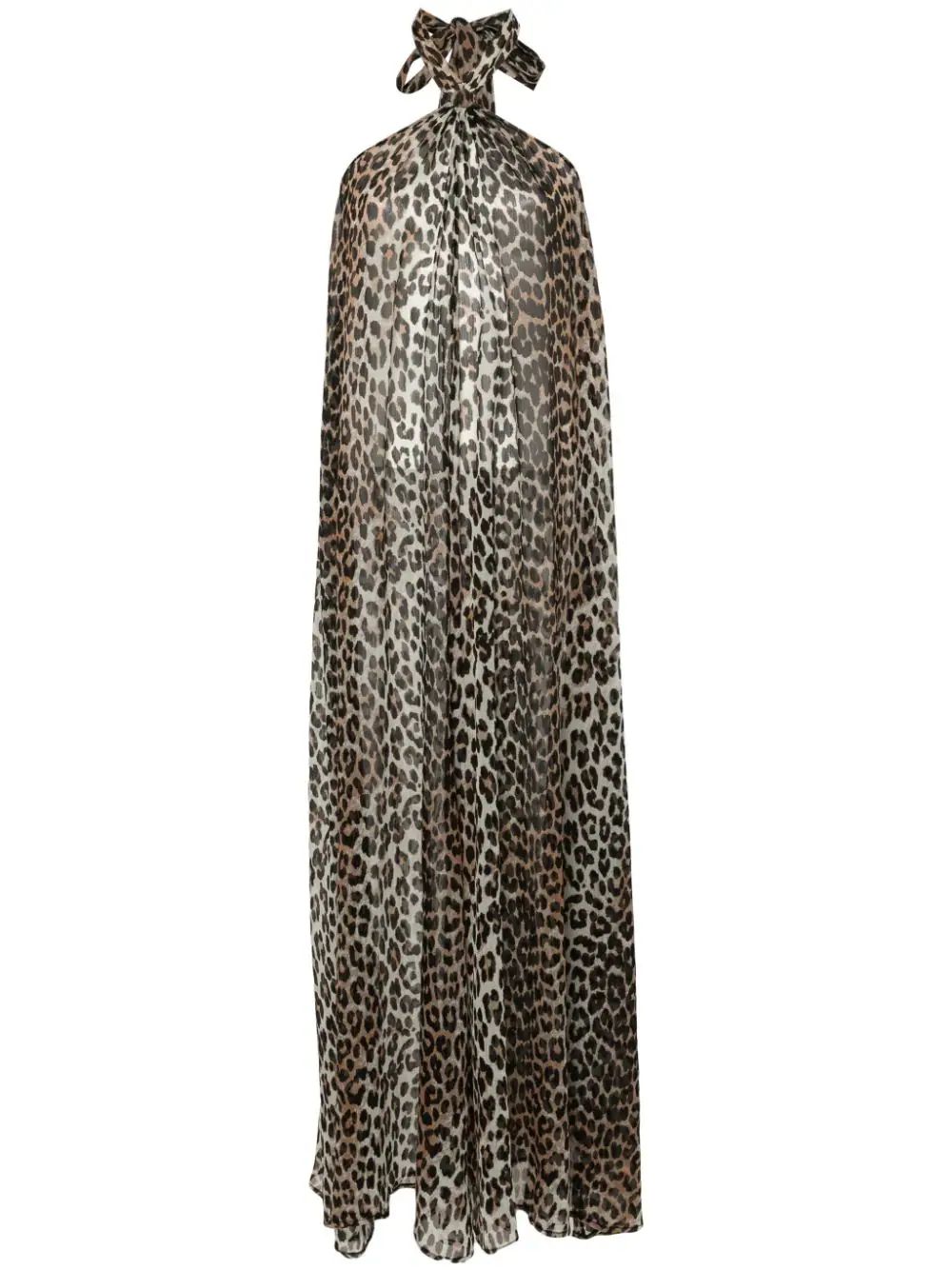 GANNI leopard-print Maxi Dress - Farfetch | Farfetch Global