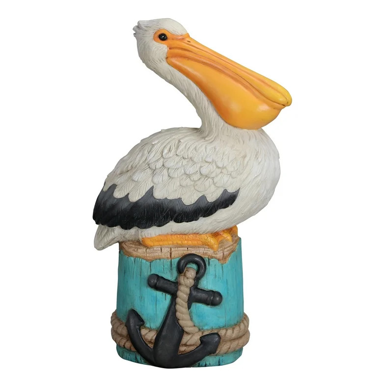 Mainstays Outdoor Pelican Anchor Garden Statuary, 7.38 in L x 4.75 in W x 12.88 in H | Walmart (US)