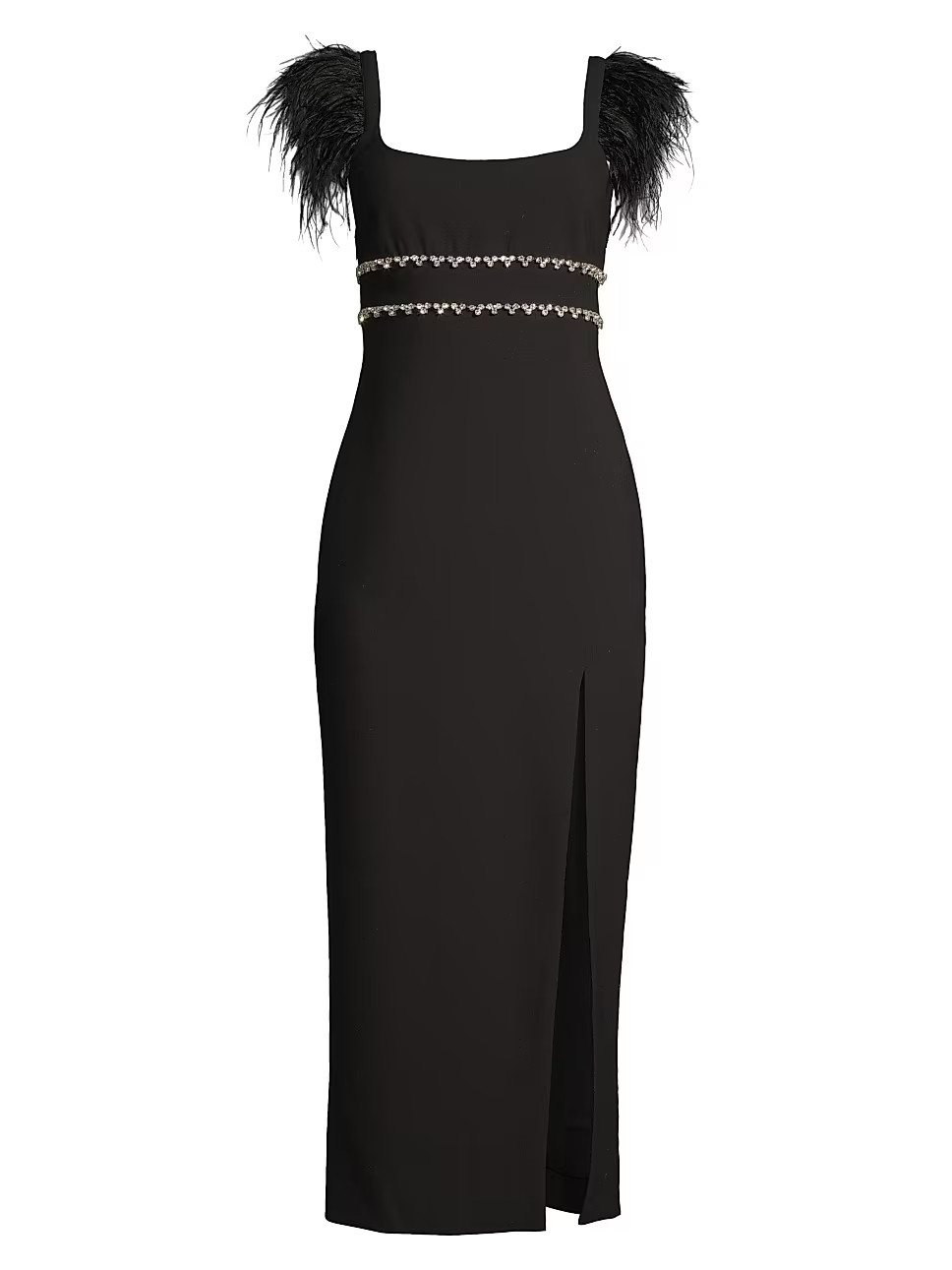 Likely Prima Crystal &amp; Feather Midi-Dress | Saks Fifth Avenue