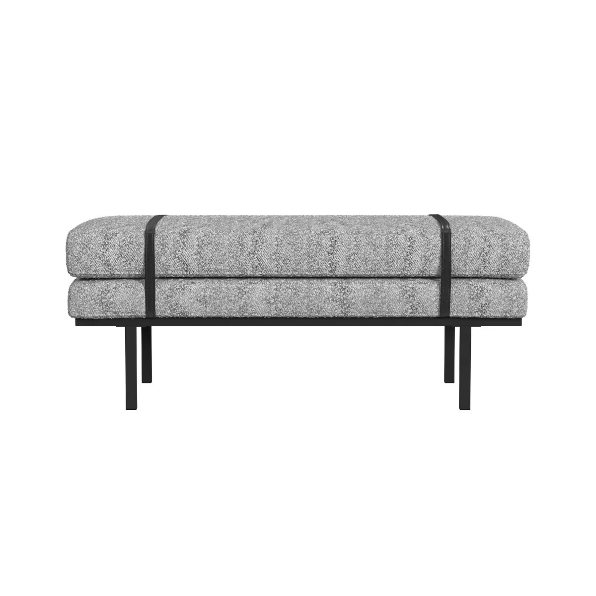 HomePop Upholstered Bench Cream Boucle/Black: Rectangle Ottoman for Bedroom, Entryway, End of Bed | Target