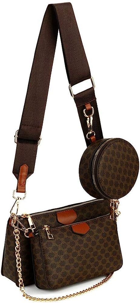Small Checkered Crossbody Bag Luxury Designer Shoulder Chain Purse with Strap Including 3 Size Ba... | Amazon (US)