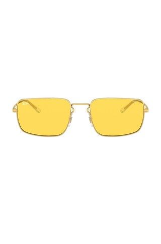 Ray-Ban Evolve Rectangle in Gold & Yellow to Green from Revolve.com | Revolve Clothing (Global)