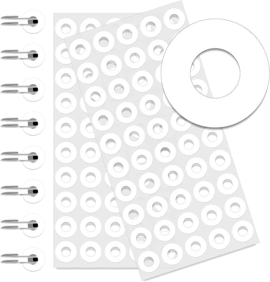 2500 Pack Self-Adhesive Hole Reinforcement Stickers, 1/4" Diameter Hole Punch Reinforcement Label... | Amazon (US)