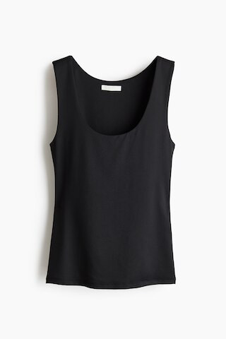 H & M - Microfiber Tank Top - Black | H&M (US + CA)