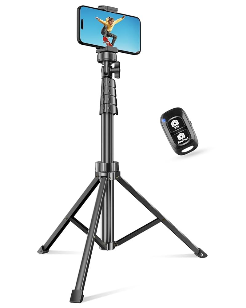 SENSYNE 62" Phone Tripod & Selfie Stick, Extendable Cell Phone Tripod Stand with Wireless Remote ... | Amazon (US)