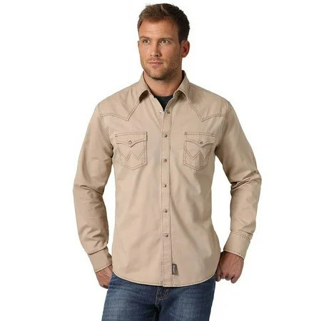 Wrangler Retro Premium Tan Snap - Mens Shirt - Mvr502T | Walmart (US)