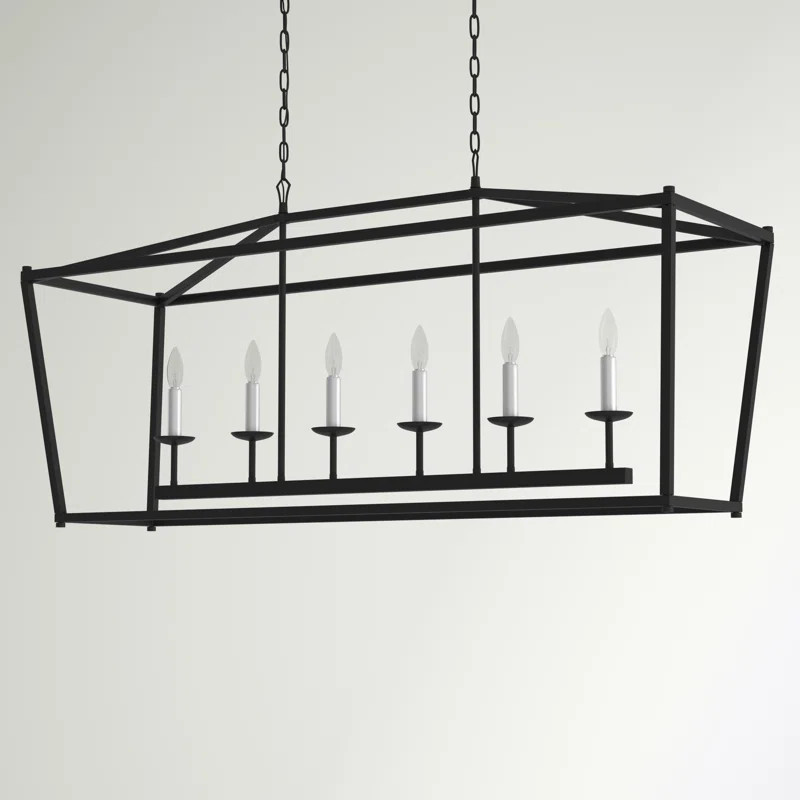 Cosette 6 - Light Lantern Rectangle Chandelier | Wayfair North America