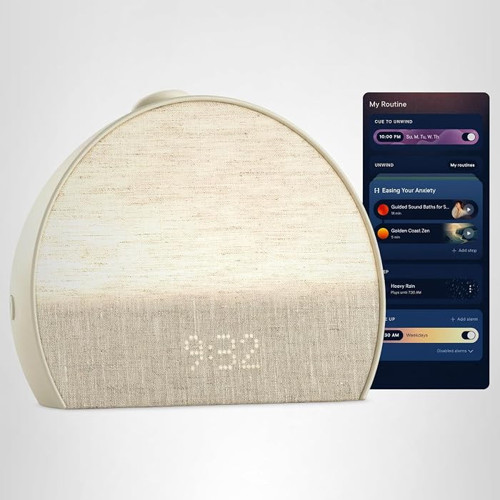 Hatch Restore 3 Sunrise Alarm Clock, Sound Machine, Smart Light (Putty) - White Noise, Screen-Fre... | Amazon (US)