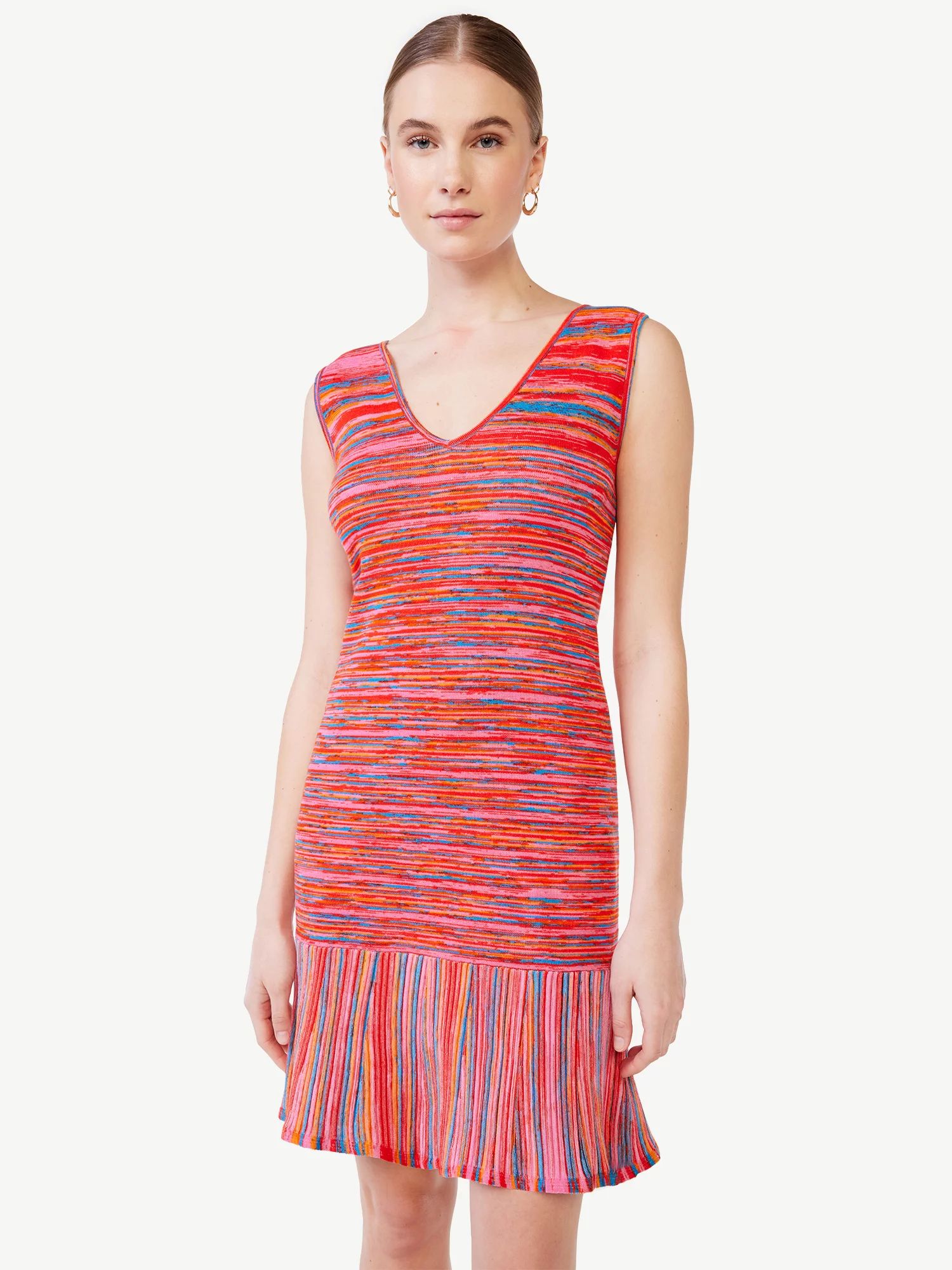 Scoop Women's Micro Stripe Dress - Walmart.com | Walmart (US)