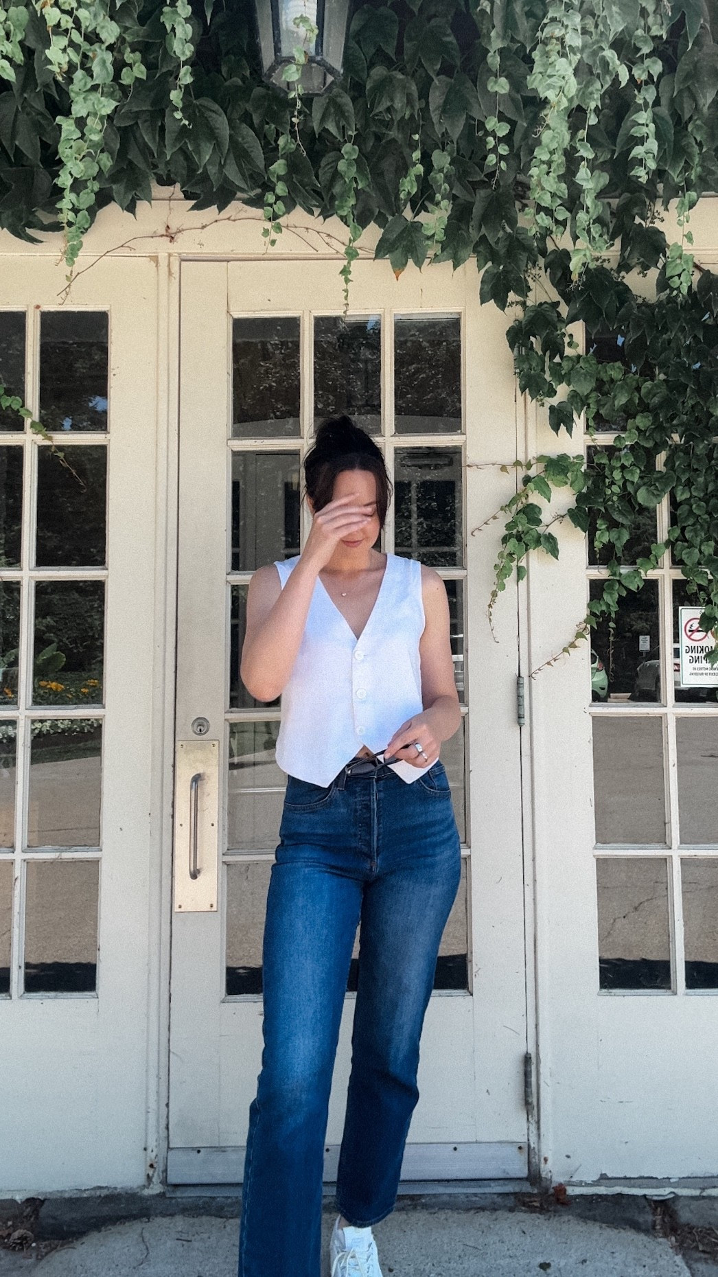 Summer outfit inspo🤍

White linen vest Arlo Aritzia denim jeans Abercrombie women’s outfit ideas 

#LTKsummer #LTKstyletip #LTKcanada