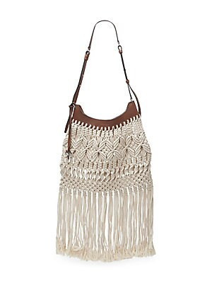 Isabel Marant Women's Teomia Woven Rope Shoulder Bag - Ecru | Saks Fifth Avenue