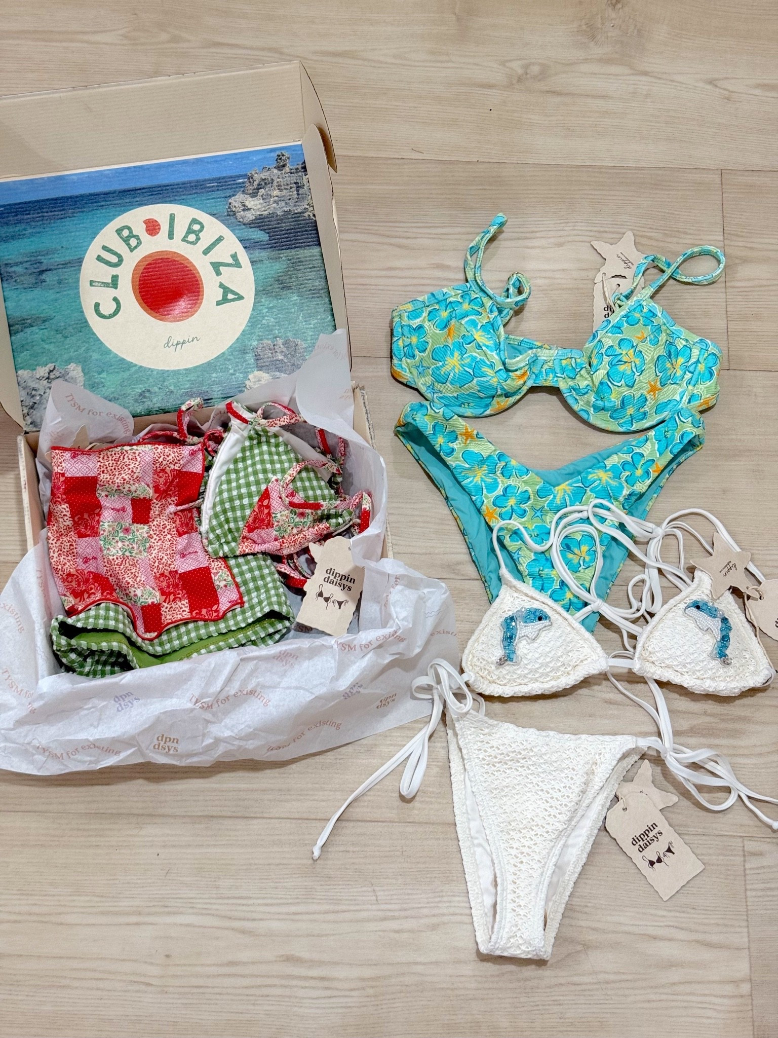 cutest new bikinis from Dippin Daisys! code MCK15 for 15% off ✨⭐️