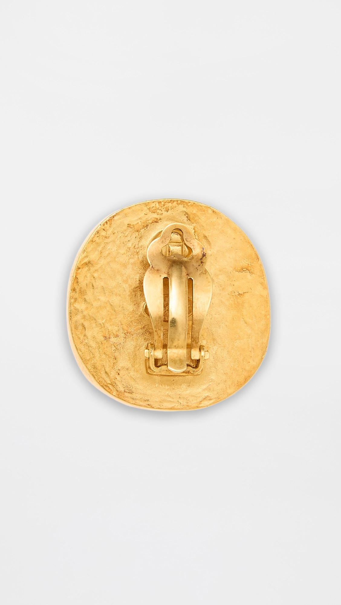 Chanel Gold Stone Button Earrings | Shopbop
