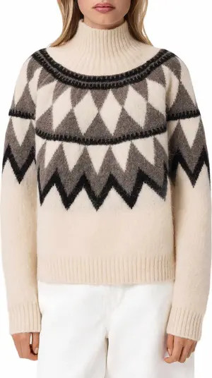 Tara Fair Isle Alpaca & Wool Blend Turtleneck Sweater | Nordstrom