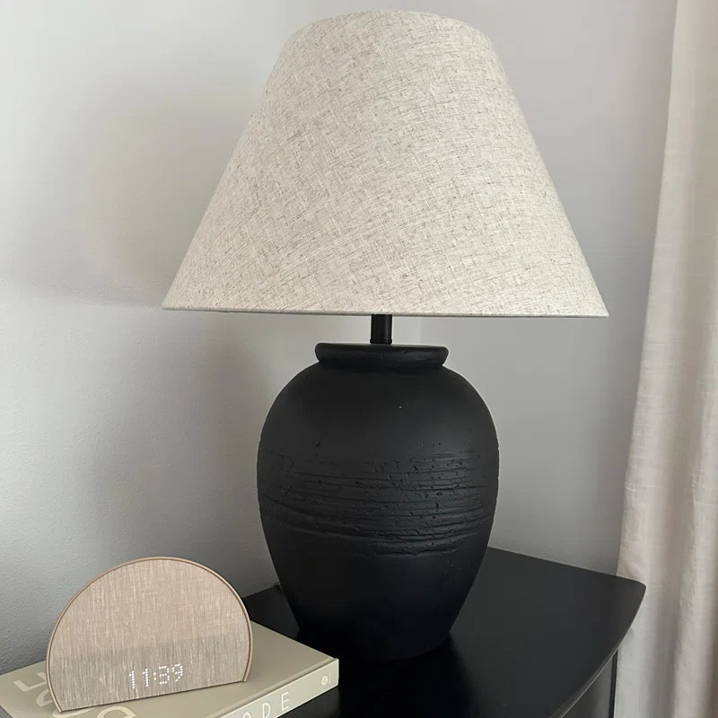 Latitude Run® 27" Artisan Jug Table Lamp Tapered Shade | Wayfair North America