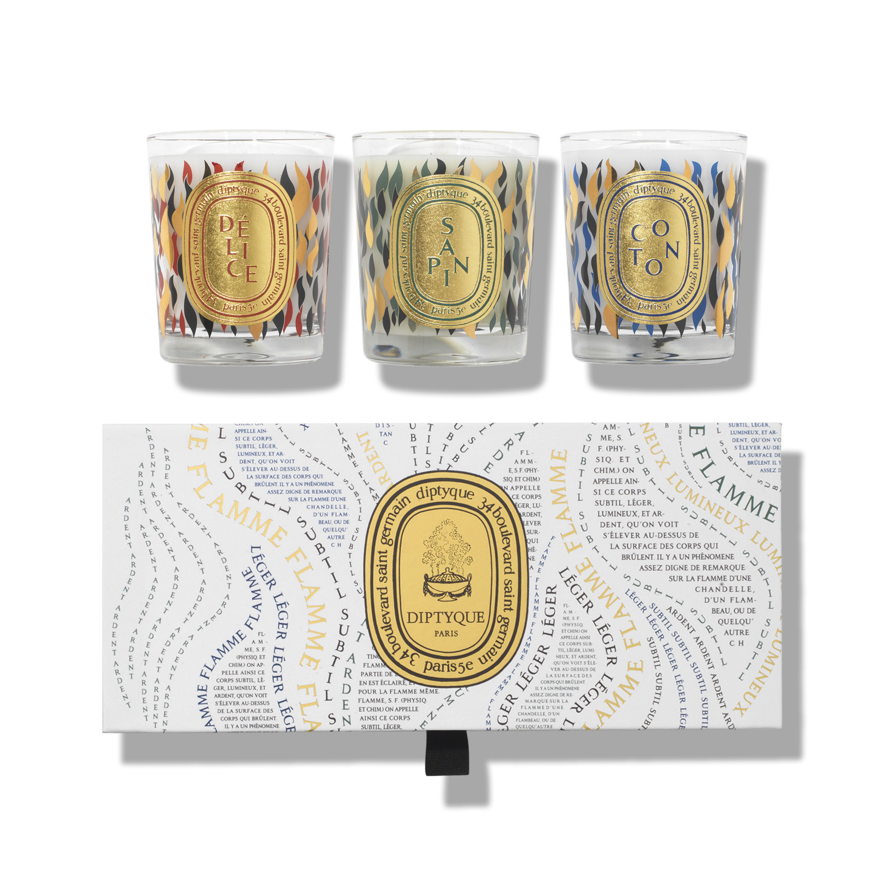 Pine Tree, Delight, Cotton - Set Of 3 Small Holiday Candles | Space NK - UK