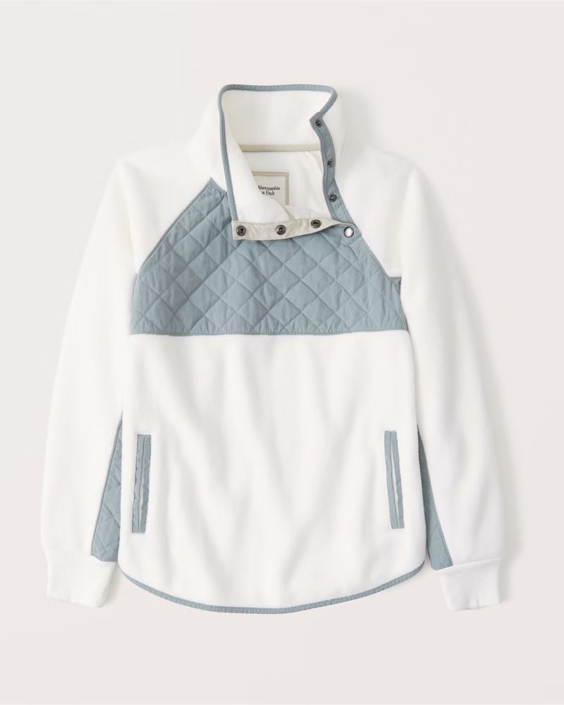 Asymmetrical Snap-Up Fleece | Abercrombie & Fitch (US)