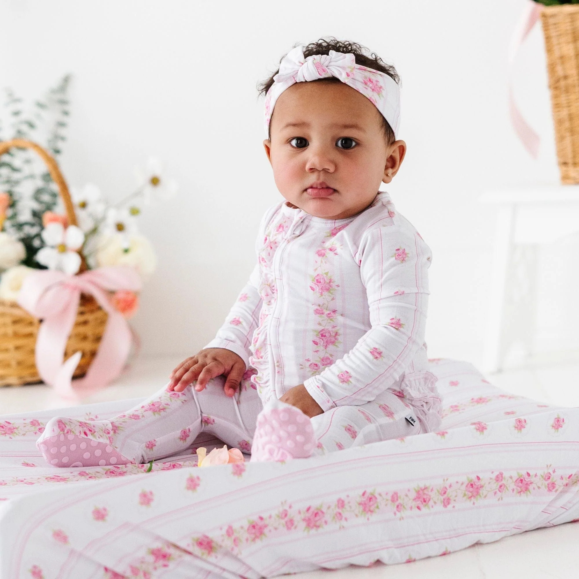 Enchanted Floral Lane Changing Pad Cover | Bums & Roses