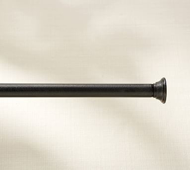PB Essential Endcap Finial Drape Rod, Small, Cast Iron Finish | Pottery Barn (US)