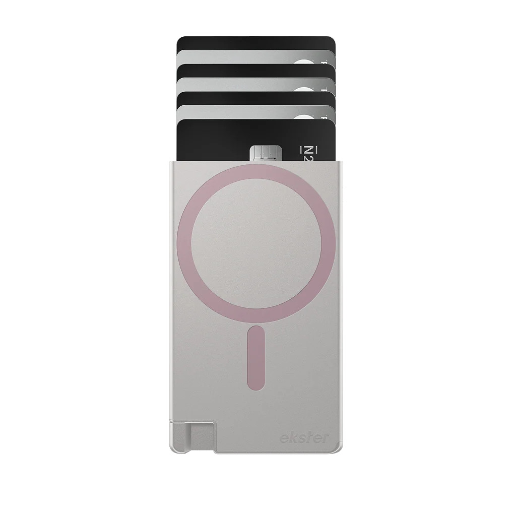 Ekster Cardholder Pro for MagSafe with cards fanned out