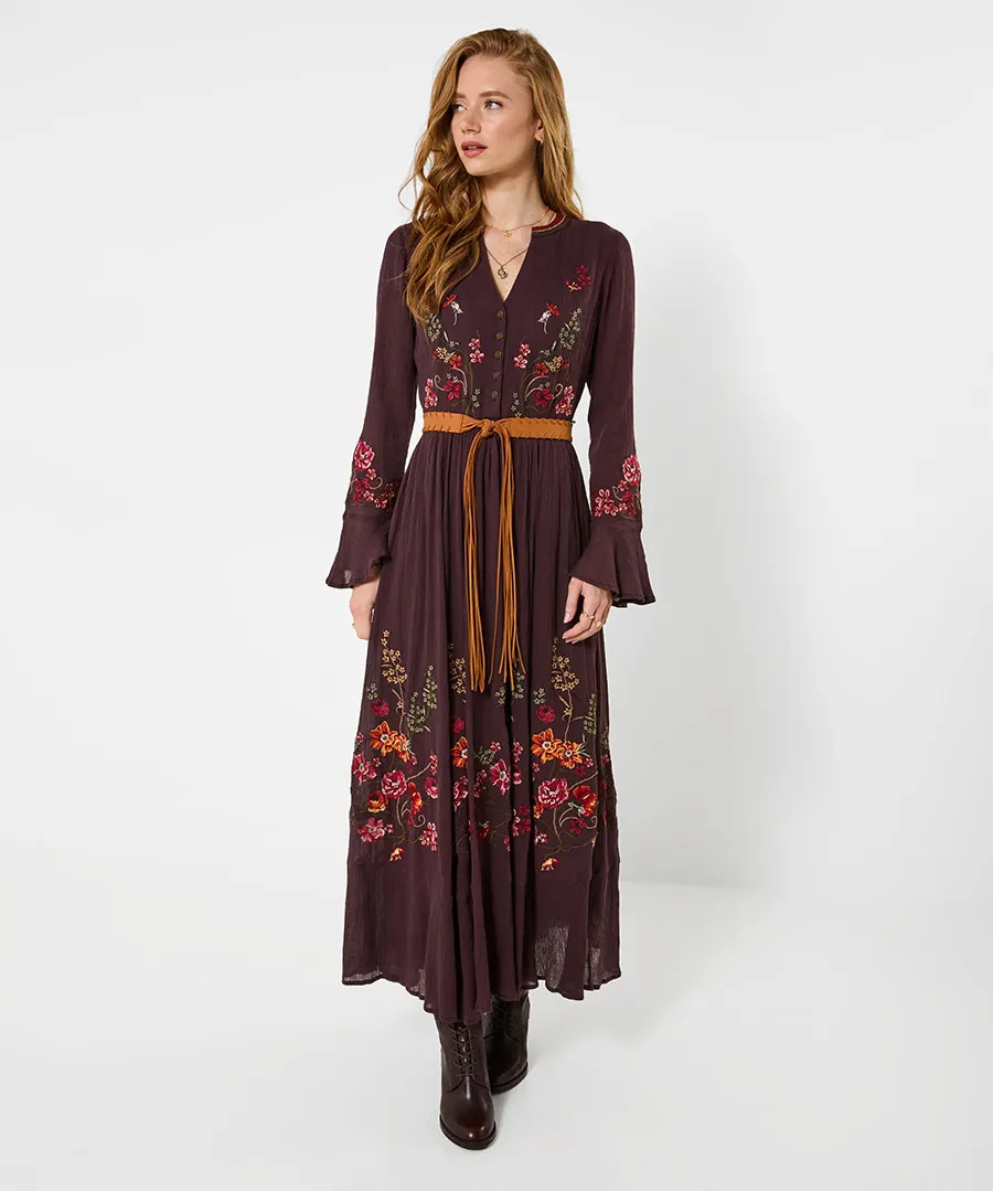 Beautiful Boutique Embroidered Maxi Dress | Joe Browns