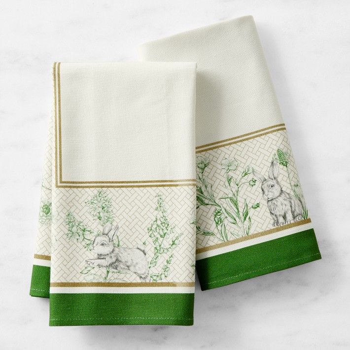 Garden Lattice Kitchen Towels, Set of 2 | Williams-Sonoma