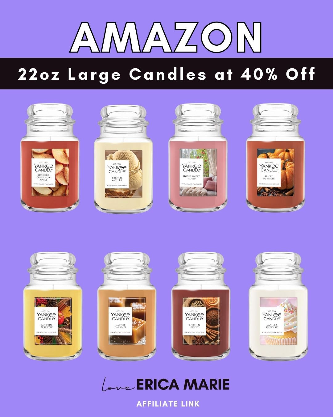 22oz Large Candles at 40% off

#LTKHome #LTKSaleAlert #LTKSeasonal