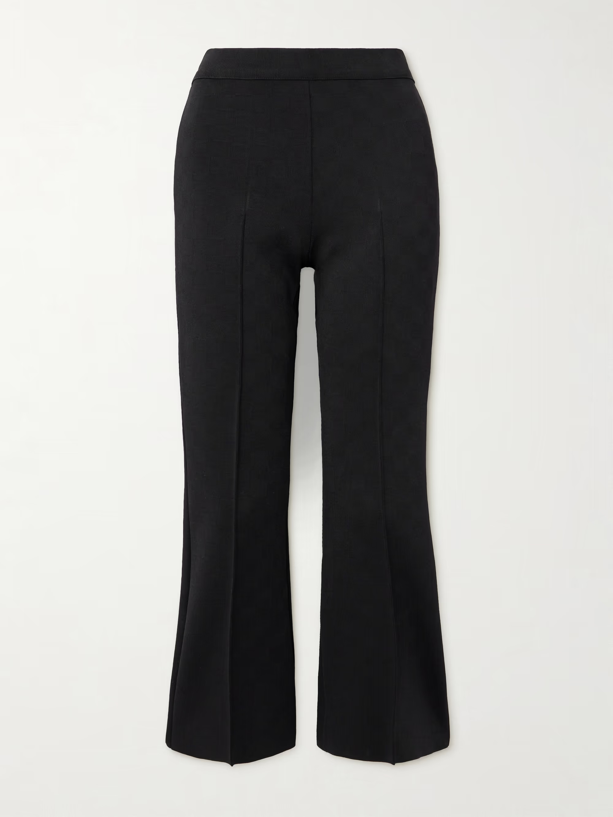 NSFW Crop Kick checked stretch-knit flared pants | NET-A-PORTER (US)