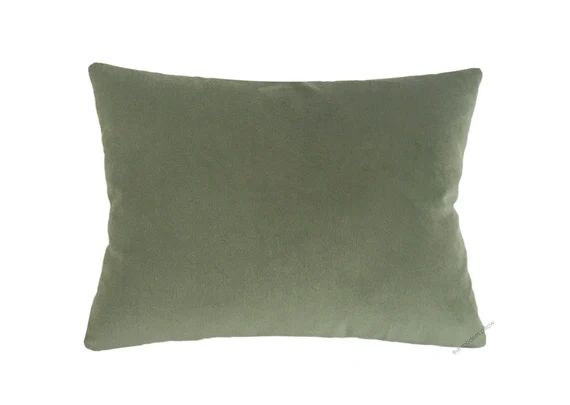 Sage Green Velvet Suede Decorative Throw Pillow Cover / Pillow | Etsy | Etsy (US)