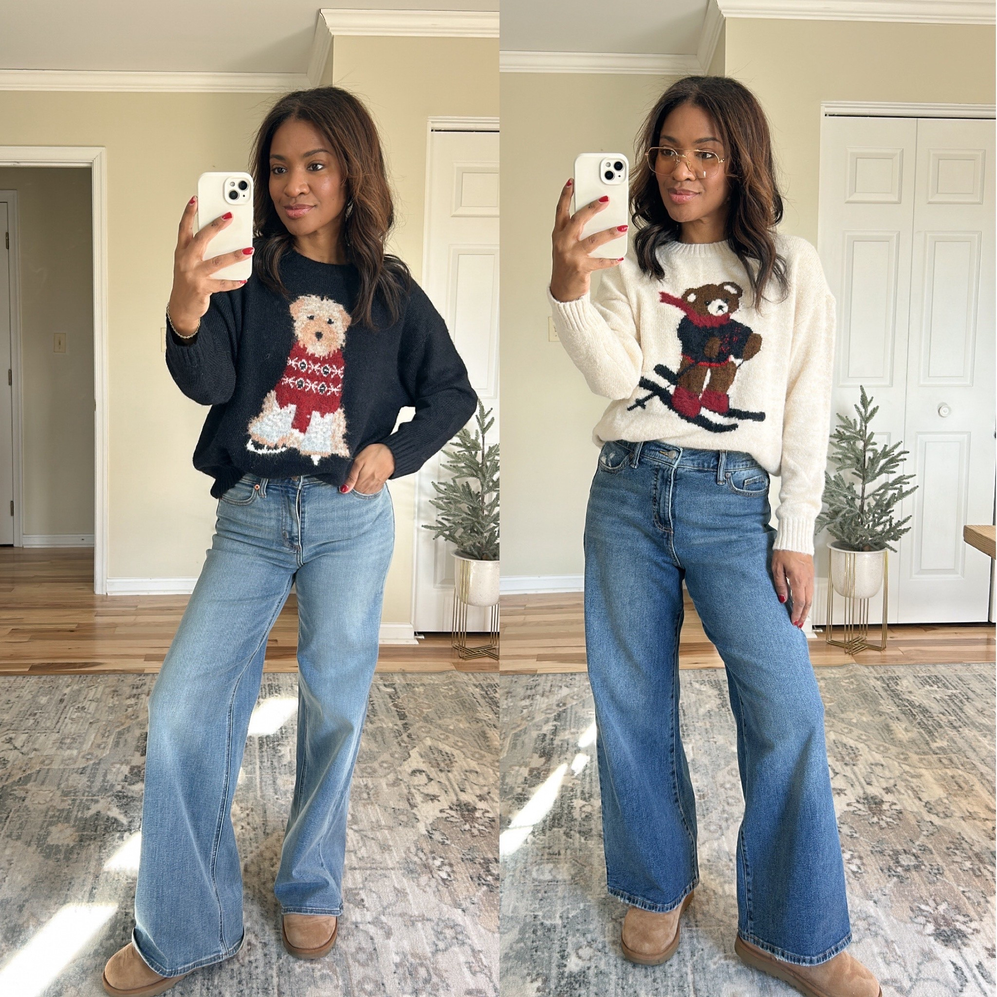 Wearing these in a size small. I recommend sticking true to size! Jeans are a size 4 and size 2 (Walmart jeans) 

#LTKOver40 #LTKFindsUnder100 #LTKFindsUnder50