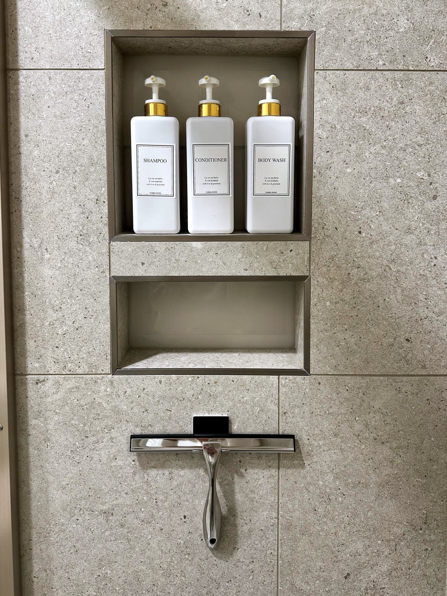 Guest bathroom details 

Refillable shampoo/ conditioner bottles and a glass cleaner I also got for my main bathroom 

#LTKHome #LTKFindsUnder50