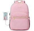 bagswan Pink Laptop Backpack Women Bookbag 15.6 inch Bookbag Business Computer Backpacks Purse Tr... | Amazon (US)